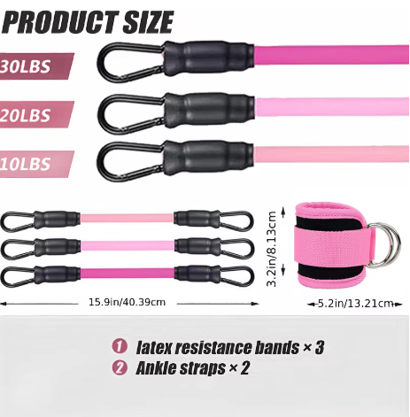 Ankle strap resistance bands