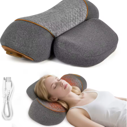 Heated neck massager