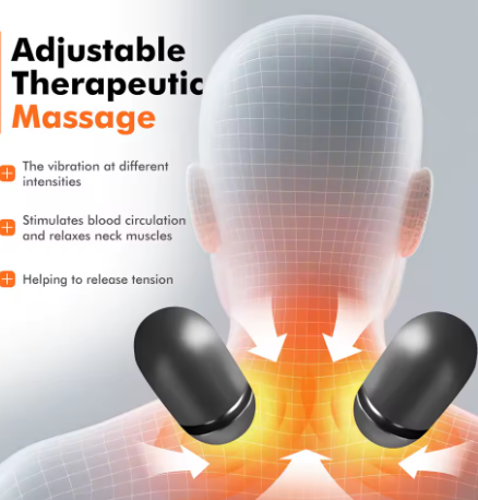 Heated neck massager