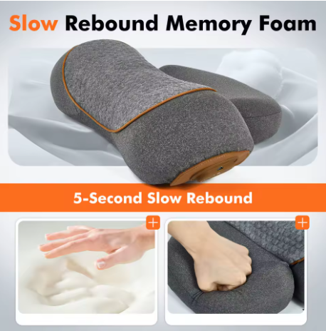Heated neck massager